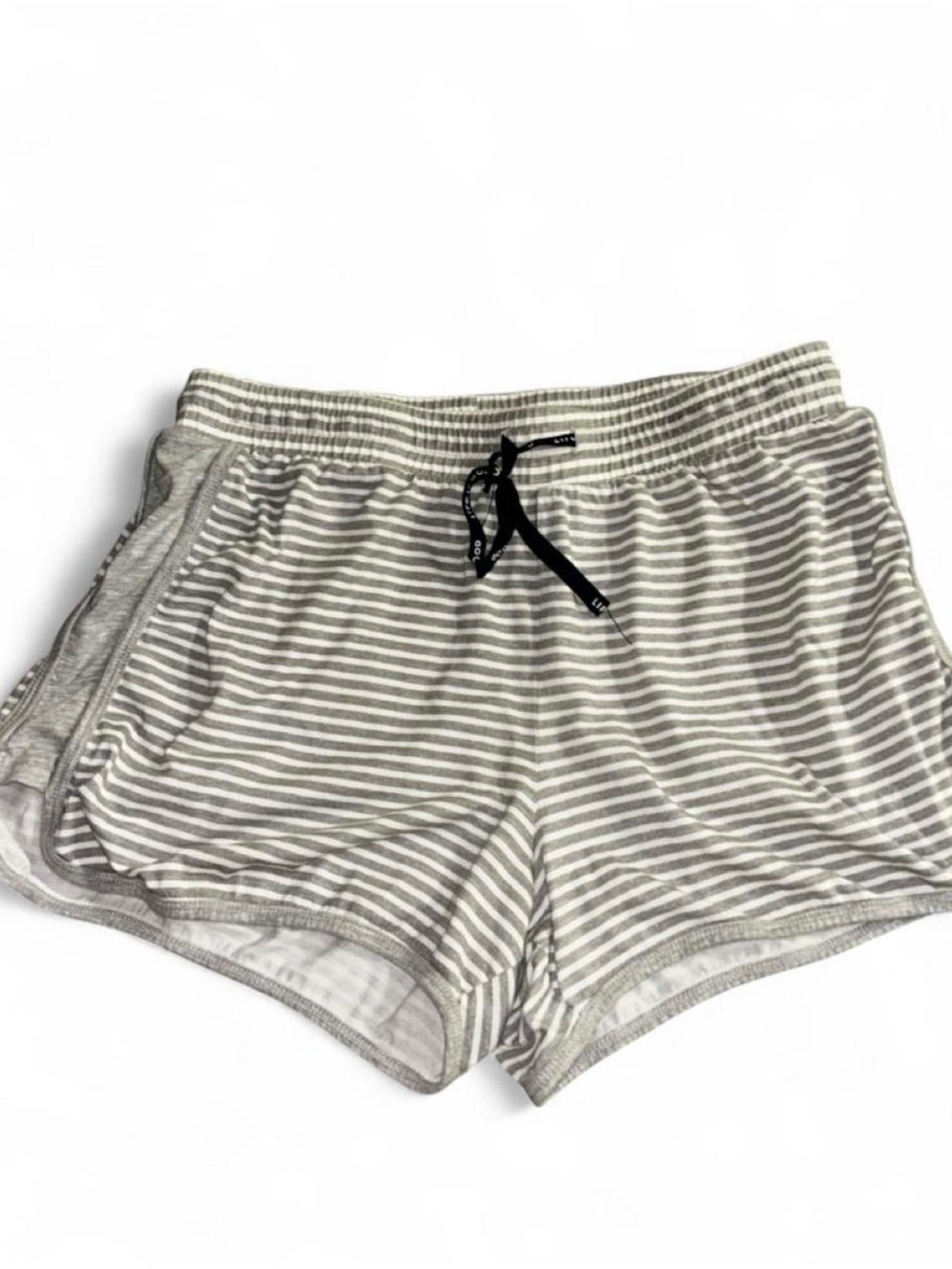 Life is Good Striped Gray & White Women’s Lounge Shorts